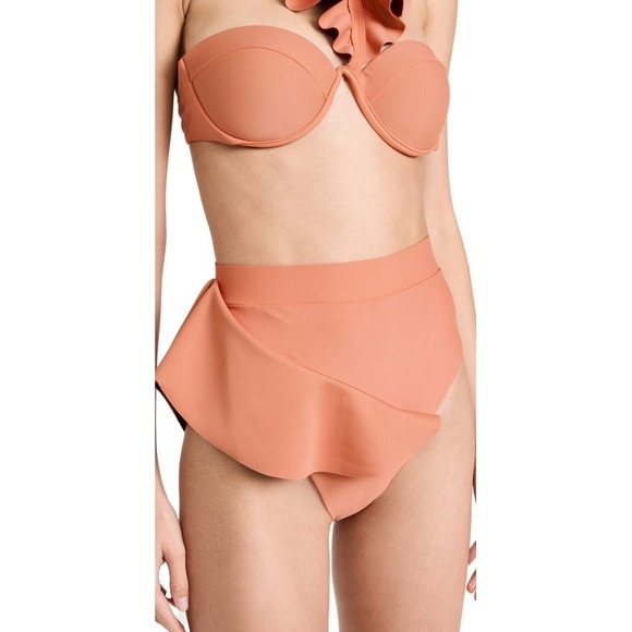 Andrea Iyamah NEW Women's Kiara Bikini Bottom‎ In Peach Size XS - Picture 1 of 5